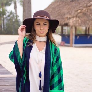 Blue and green sweater